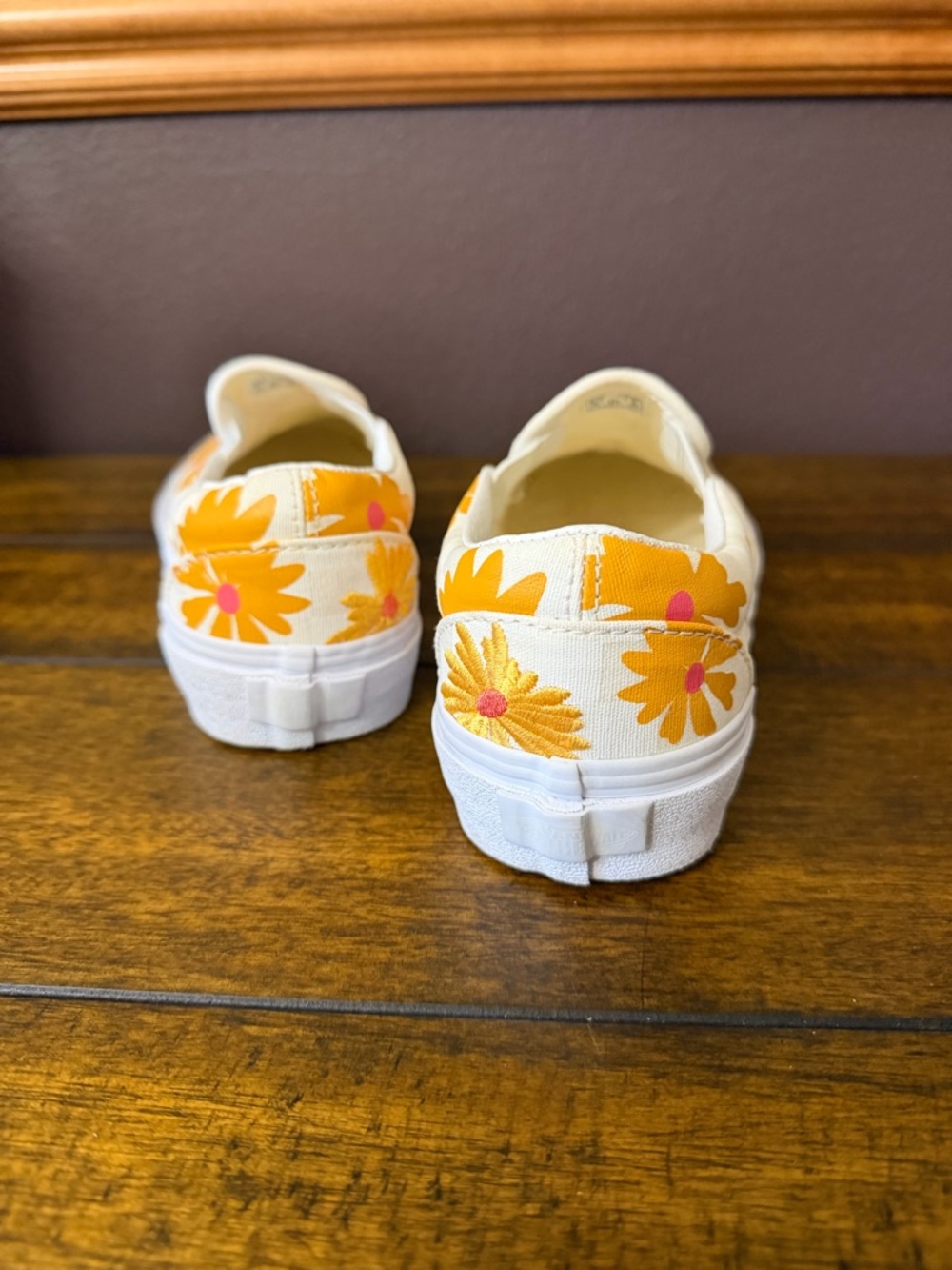 Vans Checkerboard Floral Slip On Shoes - Picture 8 of 9